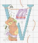 Schema punto croce w blu