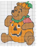 Schema punto croce Winnie the Pooh Halloween