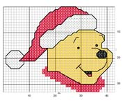 Schema punto croce Winnie the Pooh Natale