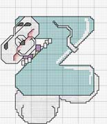 Schema punto croce lettera Diddl Z