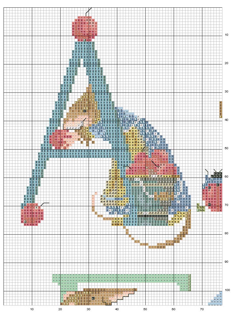 Schema punto croce A a