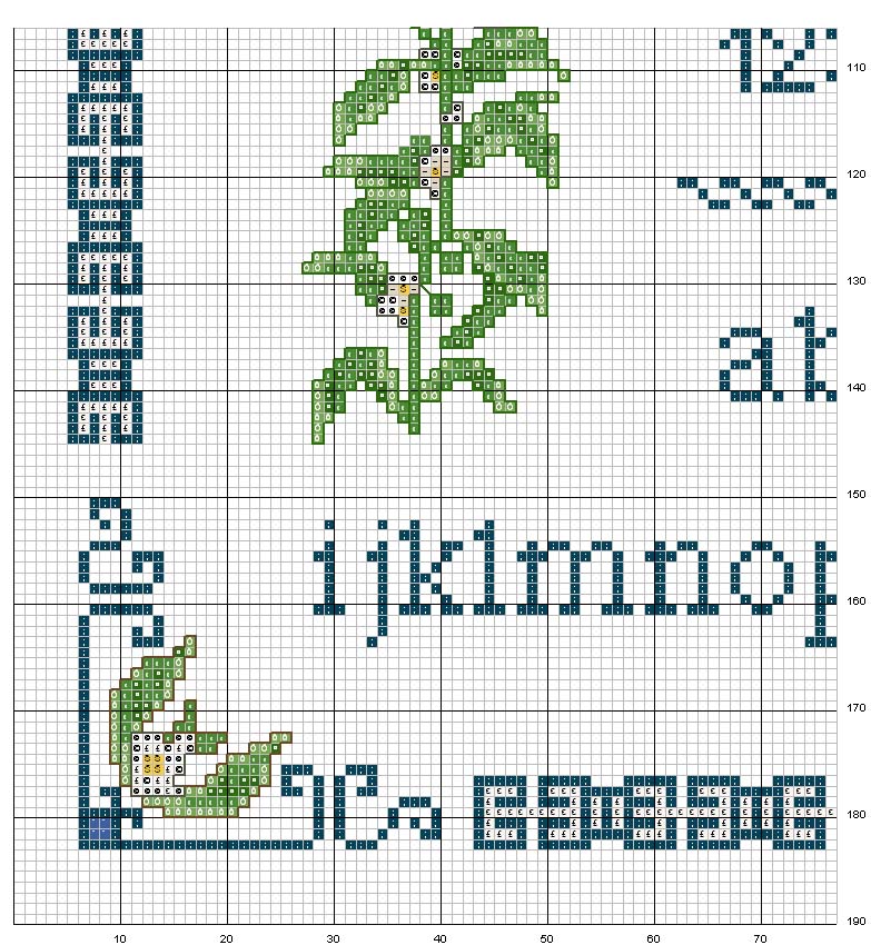 Schema punto croce Abc2