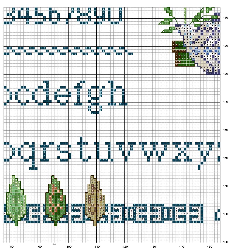 Schema punto croce Abc4