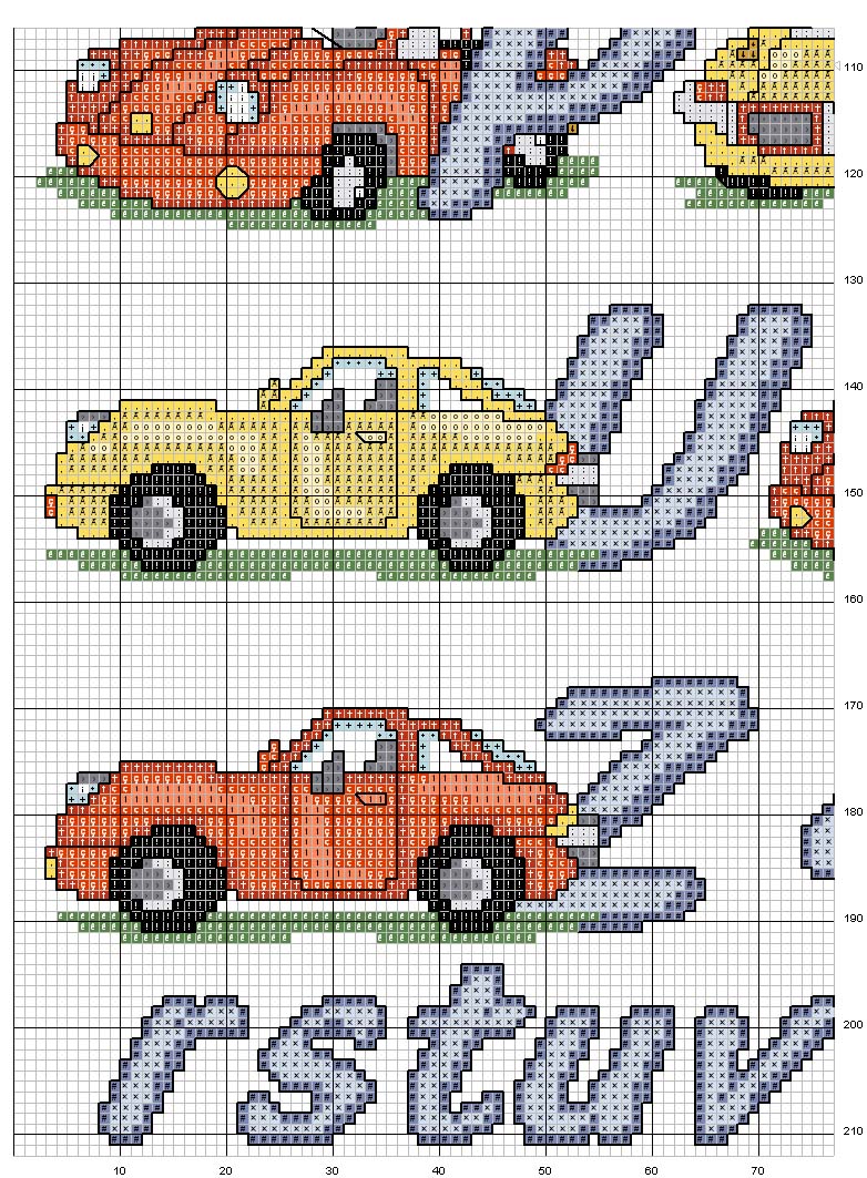 Schema punto croce Alfa auto3