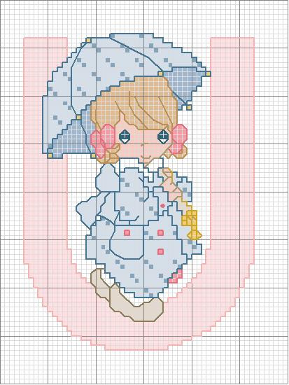 Schema punto croce Alfa u