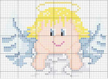 Schema punto croce Angelo