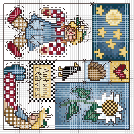 Schema punto croce Disegnini
