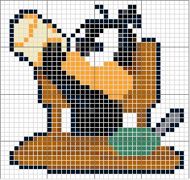 Schema punto croce Paperottolo