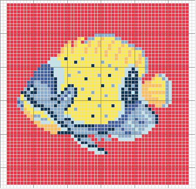 Schema punto croce Pesce