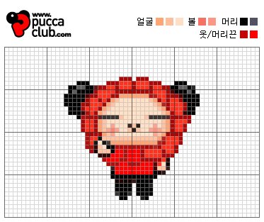 Schema punto croce Pucca fiore