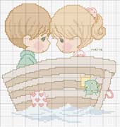 Schema punto croce Barca