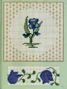Schema punto croce Fiore Blu1