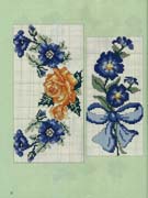 Schema punto croce Fiore Blu2