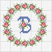 Schema punto croce Rosa B