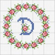 Schema punto croce Rosa D