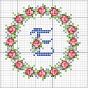 Schema punto croce Rosa E