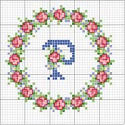 Schema punto croce Rosa P