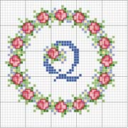 Schema punto croce Rosa Q