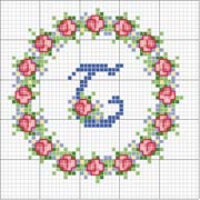 Schema punto croce Rosa T