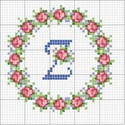 Schema punto croce Rosa Z