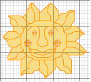 Schema punto croce Sole
