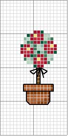 Schema punto croce Vasetto