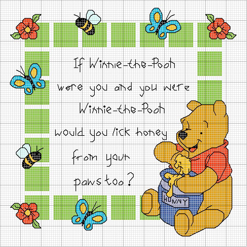 Schema punto croce Winnie7