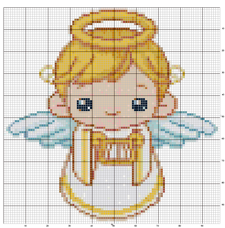 Schema punto croce Angioletta