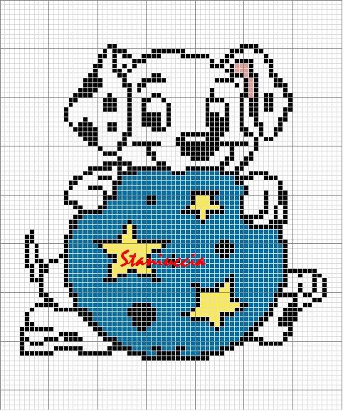 Schema punto croce Dalmata palla