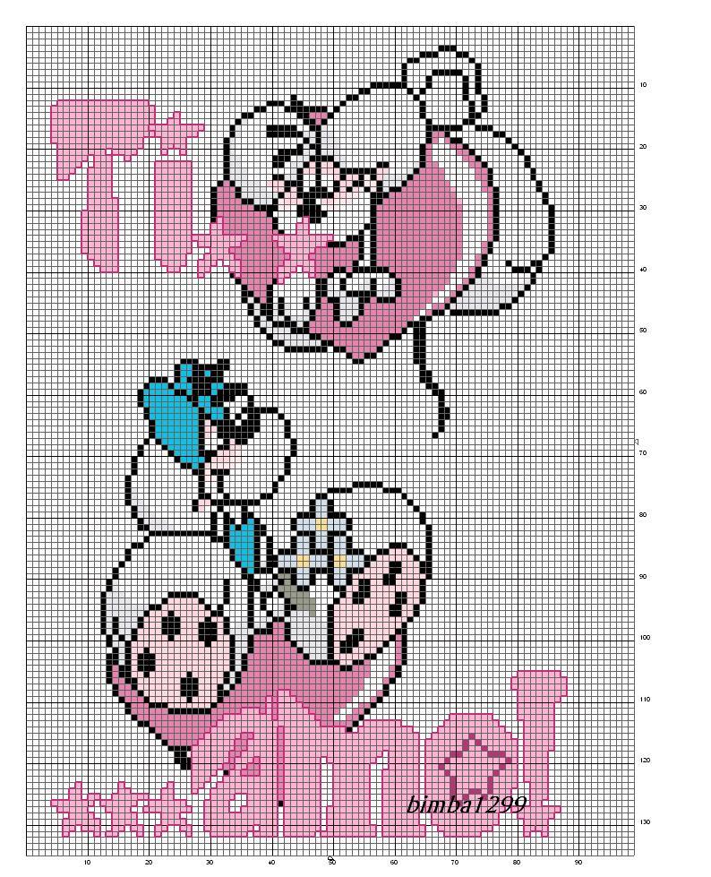 Schema punto croce Diddl love