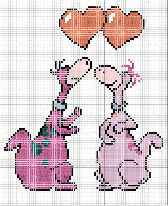 Schema punto croce Dino