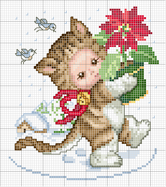 Schema punto croce Gatto baby