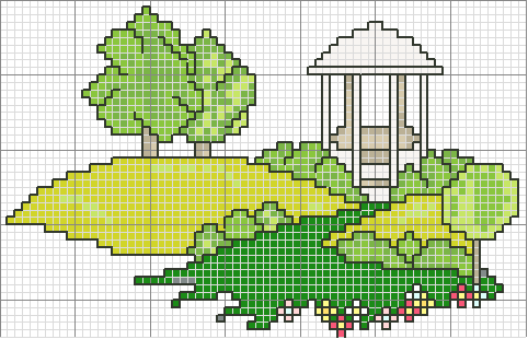 Schema punto croce Gazebo