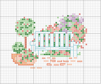 Schema punto croce Giardino