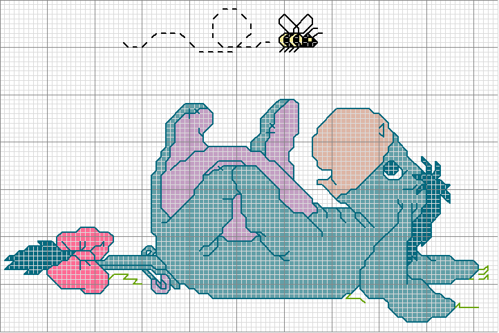 Schema punto croce Ihoh baby