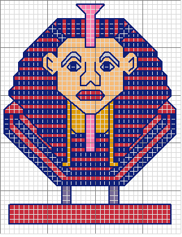 Schema punto croce King tut