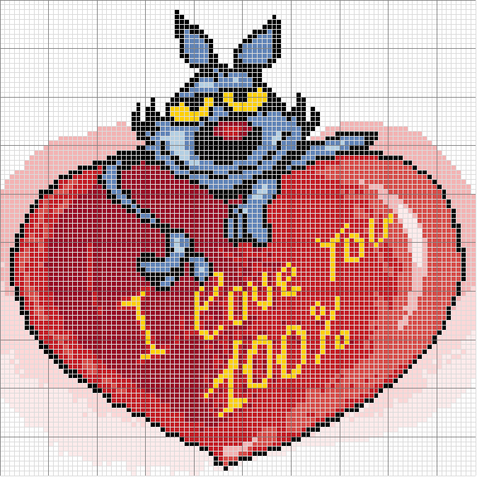 Schema punto croce Lupo alberto