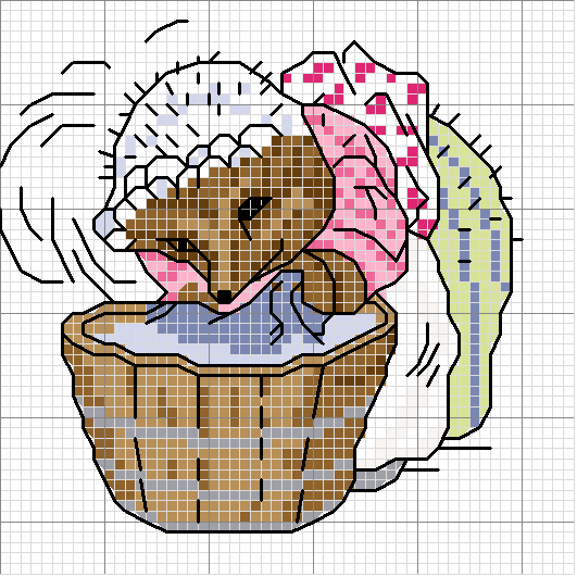 Schema punto croce Madame piquedru
