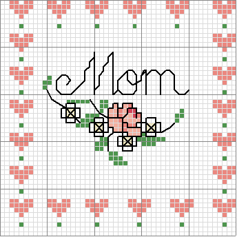 Schema punto croce Mamma