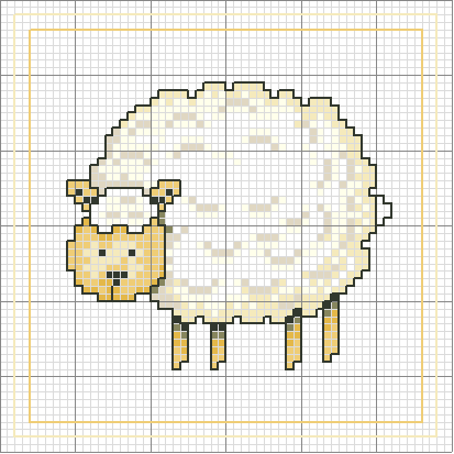 Schema punto croce Montone
