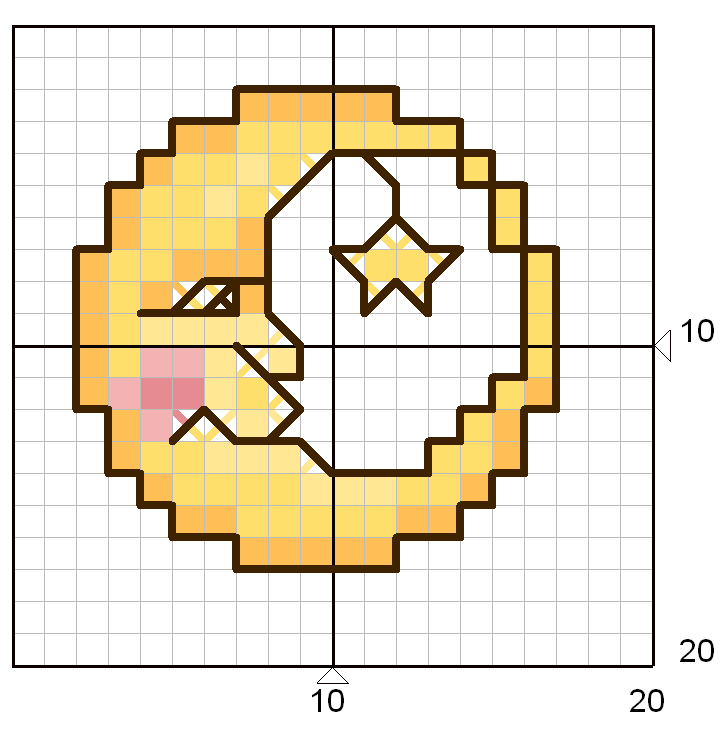 Schema punto croce Moon