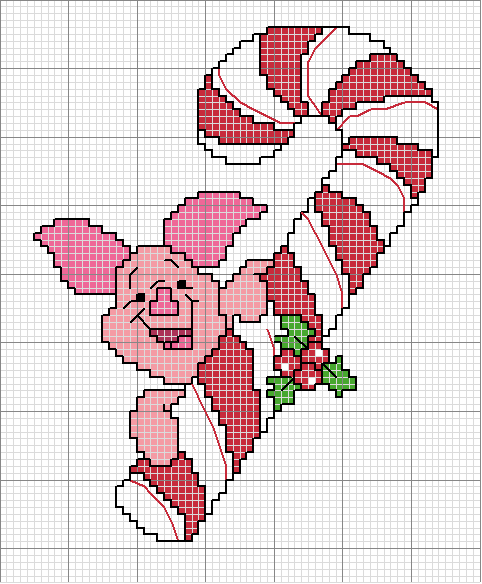 Schema punto croce Pimpi natale