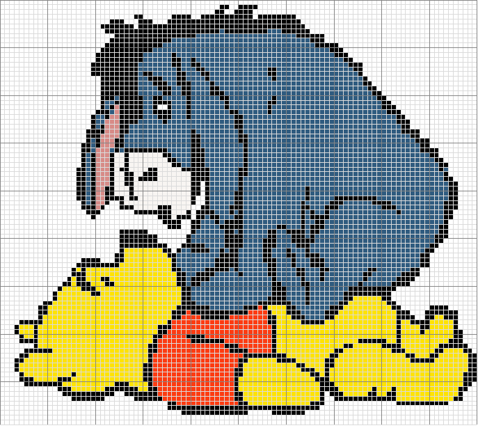 Schema punto croce Pooh ihoh