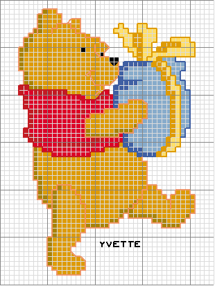 Schema punto croce Pooh regalo