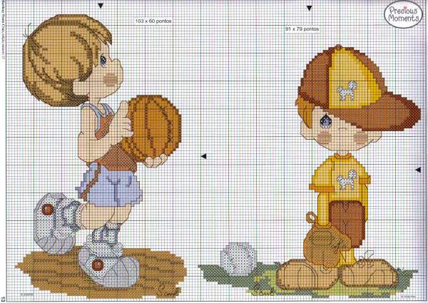 Schema punto croce Precious moments