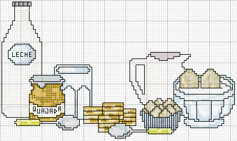 Schema punto croce Prima colazione