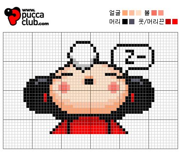 Schema punto croce Pucca nanna