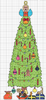 Schema punto croce albero natale
