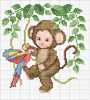 Schema punto croce Scimmietta