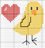Schema punto croce uccellino